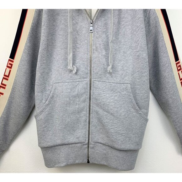 NWT Gucci Unisex Sweatshirt Zip-Up In Grey Size XS - Picture 9 of 16